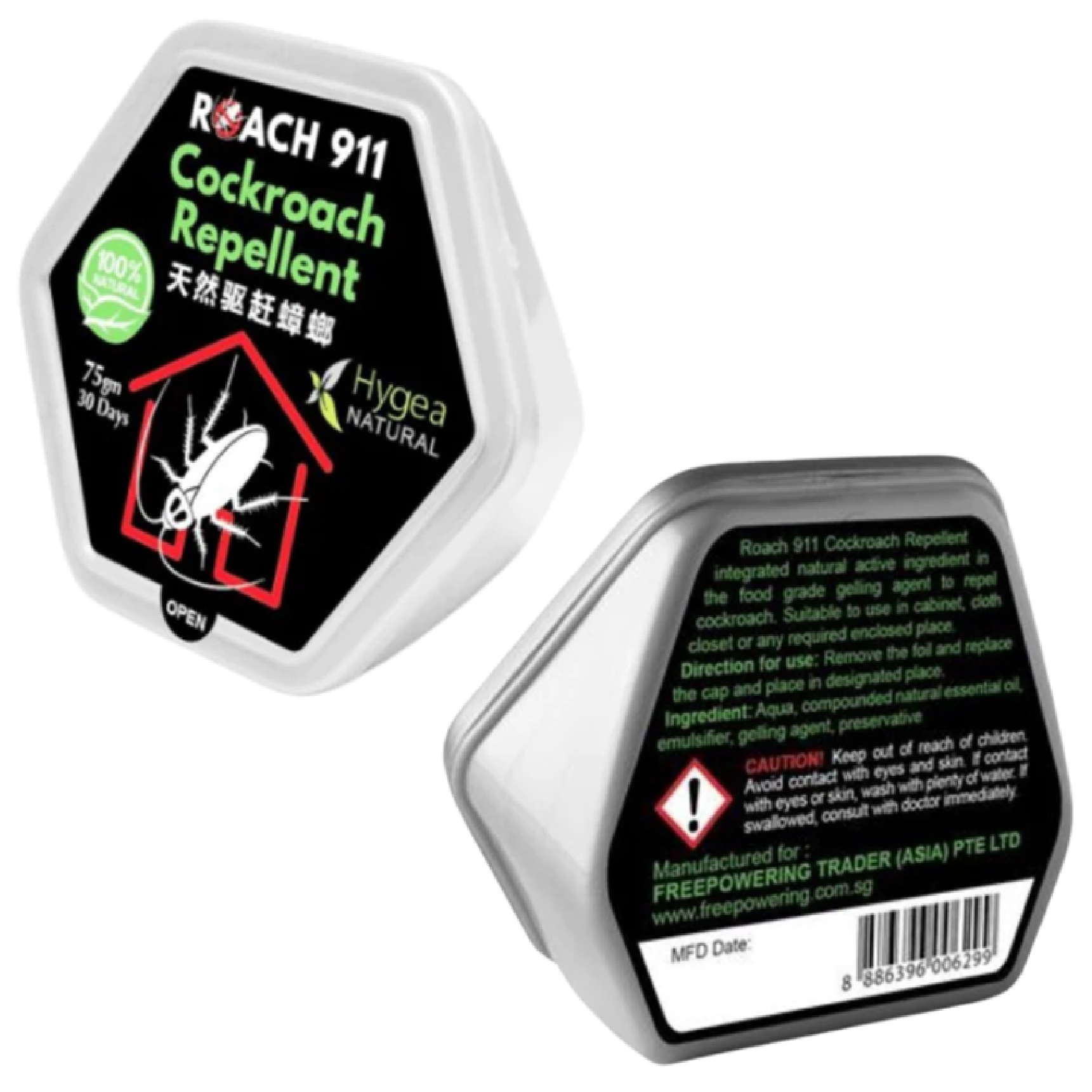 ROACH 911 Cockroach Repellent 75g (LAST UP TO 30 DAYS)